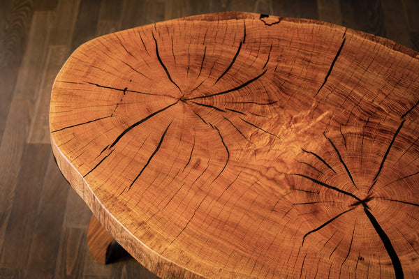 Masă din lemn de stejar, 925 mm x 640 mm x 405 mm