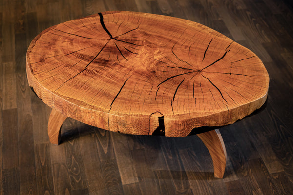 Masă din lemn de stejar, 925 mm x 640 mm x 405 mm